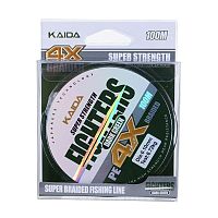 Леска плетеная Kaida Fighters Dark Green 4x d-0,20,100m