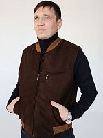 Жилет охотника утепленный (верблюж.шерсть), р.58, цв.коричневый