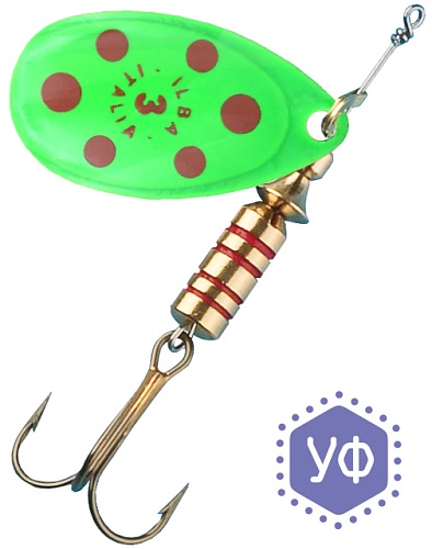 Блесна TONDO "Lime/Red" N4/llba/, 10гр. Блесна TONDO "Lime/Red" N4/llba/, 10гр.