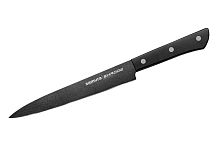 Нож кухонный Samura SHADOW слайсер с покрытием Black-coating 196мм, AUS-8, ABS пластик SH-0045
