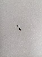 Мормышка вольф. Яман Капля с ушком+кр.камень, р. 3, вес 0,5, цв.черный никель