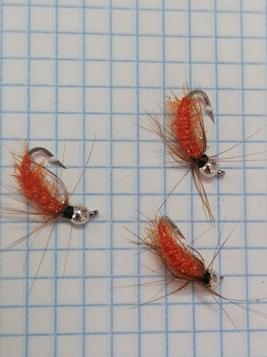 Мушка Донная № 105, кр.8, оранжевая Мушка Донная № 105, кр.8, оранжевая