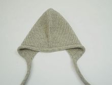 Шапка-капор вязаная (вербл. шерсть), цв.серый