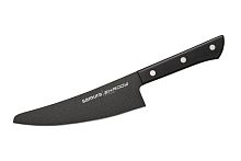 Нож кухонный Samura SHADOW мал.Шеф с покрытием Black-coating 166мм, AUS-8, ABS пластик SH-0083