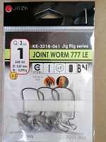 Крючки Gurza-JOINT WORM 777 LE № 1+ 6g BN (3шт/уп)