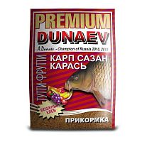 Прикормка "DUNAEV-PREMIUM" 1кг Карп-Сазан Клубника