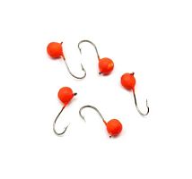 Мормышка вольф. точеная Яман Дробь с ушком, р. 5, вес 1,2, цв. красн.