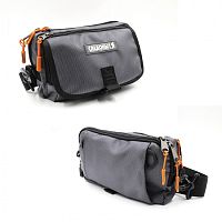 Сумка рыболовная "СЛЕДОПЫТ" Street Fishing MultiLock S-Pouch, 13,5х22х8 см, цв. серый