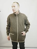 Джемпер монгол. с длинной молнией (шерсть яка) р.56, цв.темно-коричневый