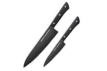 Набор из 2-х ножей Samura Shadow с покрытием Black-coating (21, 85) SH-0210