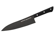 Нож кухонный Samura SHADOW Гранд Сантоку с покрытием Black-coating 197мм, AUS-8, ABS пластик SH-0096