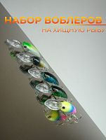 Набор воблеров на хищника №3, 6,5 см, 8 гр, кр. №6 (5шт)