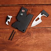 Набор для выживания (карта,нож,насадки) 9*6см