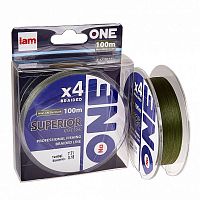 Леска плетеная №ONE SUPERIOR X4 d-0.12 100 м navy-green