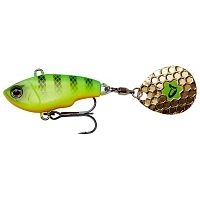 Блесна Savage Gear Fat Tail Spin 55 Sinking Firetiger Fluo, 5,5см, 9г, тонущая