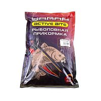Прикормка Yaman Active Bite Сазан (малина), цв.красный, 900 г.