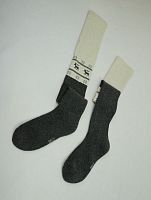 Гольфы из верблюж.шерсти, р.35-37, цв.т-серый/белый с рисунком