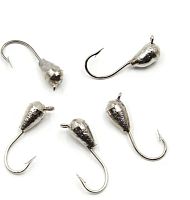 Мормышка вольф. Яман Капля с ушком, р. 3, вес 0,5, цв.никель