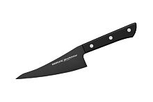 Нож кухонный Samura SHADOW совр.универ с покрытием Black-coating 146мм, AUS-8, ABS пластик SH-0028