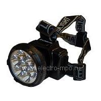 Фонарь Ultra Flash, налобн. 7 LED, аккум.