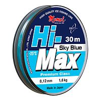 Леска зимняя Hi-Max Sky Blue d=0.15mm, 2,5кг, 30м