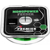 Леска MONOPOWER FEEDER 0,40мм/100м Green Nylon Premier Fishing