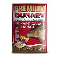 Прикормка "DUNAEV-PREMIUM" 1кг Карп-Сазан Клубника