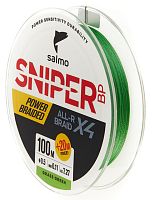 Леска SNIPER ALL-R Braid X4 Grass Green/Salmo/, 120м, 0.13мм-8.18кг, зеленый