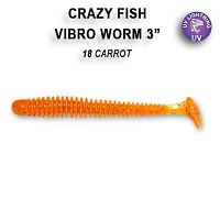 Приманка Crazy Fish Vibro Worm 3" 11-75-18-6