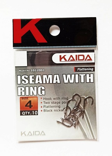 Крючки одинарные Kaida ISEAMA р.4 Крючки одинарные Kaida ISEAMA р.4