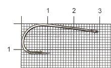 Крючок KOI "BAITHOLDER", размер 2 (INT), цвет BN (10 шт.)