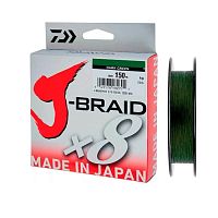 Леска плетеная "J-Braid X8 Dark Green" 0.10мм 150м