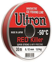 Леска ULTRON Red Killer 0,10мм 1.3 кг 30м красная