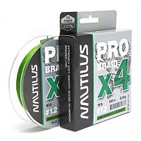 Леска плетеная Nautilus Pro Braid X4 Army Green d-0.14 6.8кг 15lb 150м