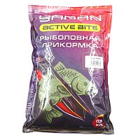 Прикормка Yaman Active Bite Карась (конопля), цв. зелёный, 900 г