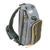 Сумка-рюкзак рыболовная "СЛЕДОПЫТ" Sling Shoulder Bag, 44х24х17 см, цв. серый