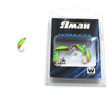 Мормышка вольф. Яман Супер банан с ушком, р. 2,7, вес 0,7, цв. окунь