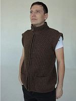 Безрукавка, шерсть яка, р.58, цв. т.коричневый