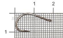 Крючок KOI "IDUMEZINA-RING", размер 2 (INT)/124(AS), цвет BN