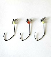 Крючки Gurza-WORM 401 LEHS № 6 BN (офсет, шир.ухо+Helix+Round Beads) VANADIUM