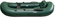 Лодка ПВХ Кантегир-380 гребная 2-х местная, цв.зеленый