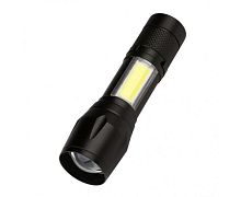 Фонарь Smartbuy ручной, 3W LED+3Вт СОВ, AA, черный