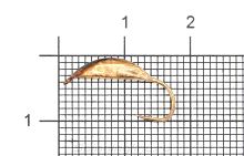 Мормышка супер-банан, 5 мм вес 0,8гр медь LumiCom