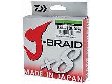 Леска плетеная "J-Braid X8 Dark Green" 0.18мм 26.5lb 150м