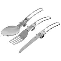 Набор туриста :нож,вилка,ложка,складные,нерж.сталь