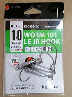 Крючки Gurza-WORM 101 LE JR HOOK № 1/0+6g (3шт/уп)