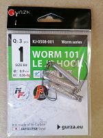 Крючки Gurza-WORM 101 LE JR HOOK № 1+8g (3шт/уп)