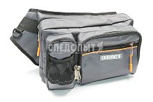 Сумка рыболовная "СЛЕДОПЫТ" Fishing Hip Bag, 28х21х17 см, цв. серый