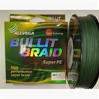 Леска плетеная Bullit Braid (темно-зеленая) d=0.12 (92m), 7.1kg