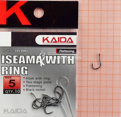 Крючки одинарные Kaida ISEAMA р.5 Крючки одинарные Kaida ISEAMA р.5